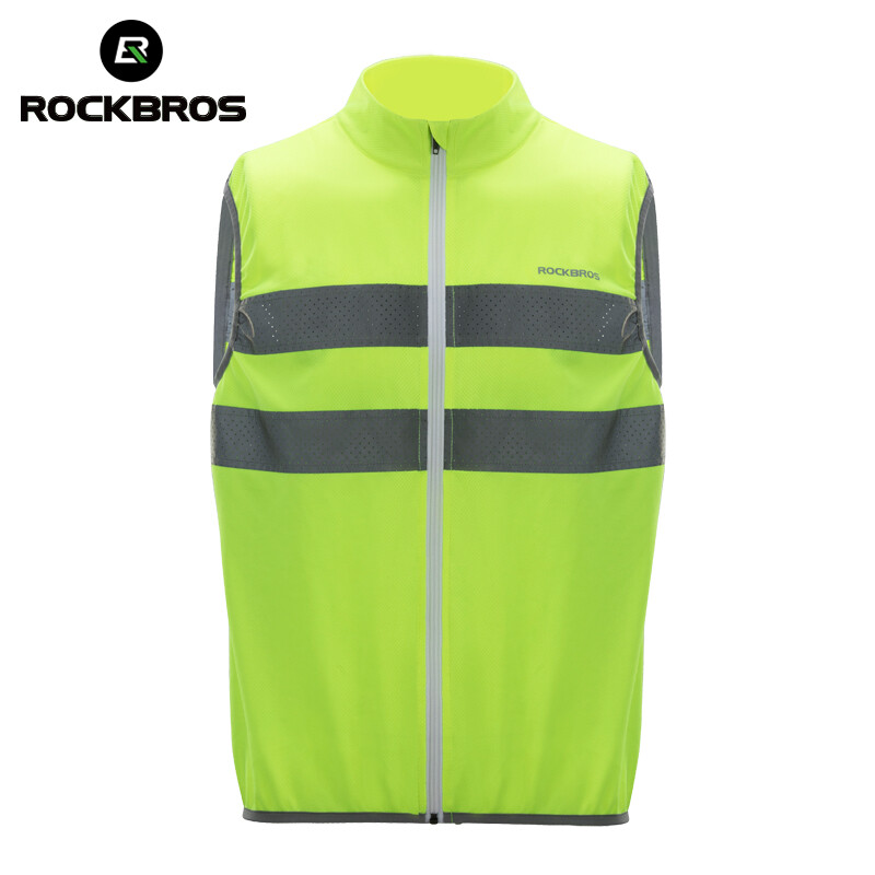 ROCKBROS Reflective Cycling Vest High Visibility Motorcycle Vest Breathable Running Vest With Pocket ราคา 476 บาท*ส่งฟรี