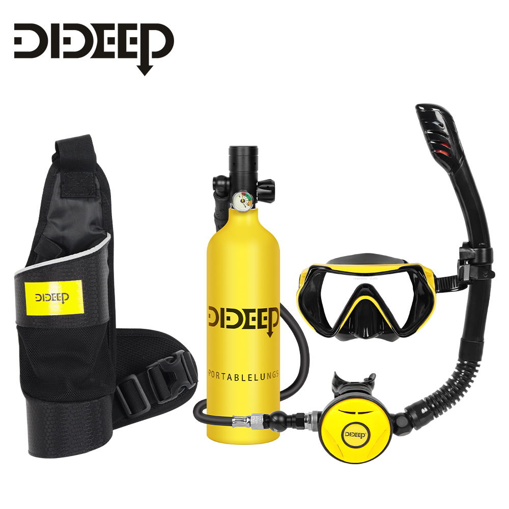 DIDEEP Plus High capacity diving oxygen bottle swimming accessories 1L lung tank 2.5kg weight portable scuba tank for 15-25 Minutes diving sport quick Inflate scuba diving tank full set diving oxygen bottle Scuba Tank Underwater Diving ราคา 8,765 บาท*ส่งฟรี