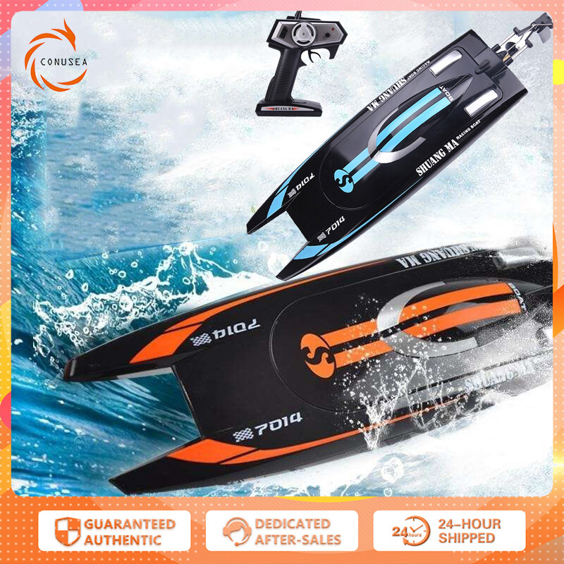 CONUSEA 2.4G remote control speedboat toy single paddlerc boat racing high