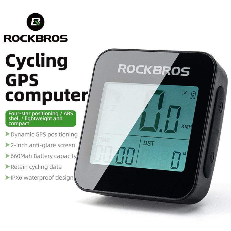 ROCKBROS GPS thông minh đồng hồ tốc độ cho MTB xe đạp đường trường IPX6 đèn nền không thấm nước đi xe đạp máy tính ABS Trọng lượng nhẹ không dây 20 Giờ Tuổi thọ pin dài Máy đo tốc độ xe đạp với khung