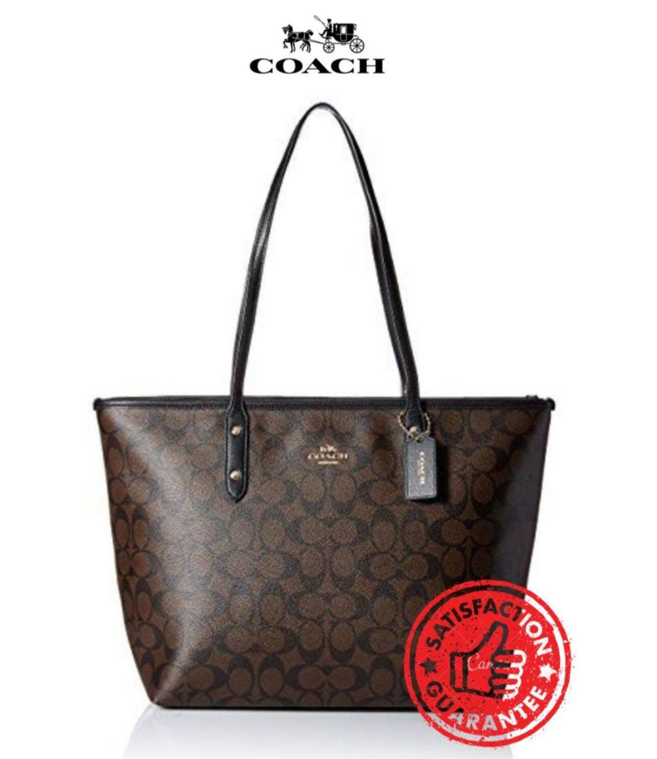 Coach large city sales zip tote