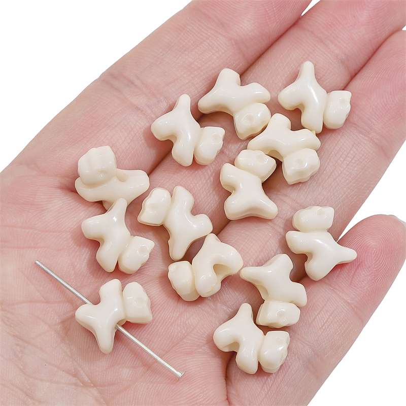 50pcs 12x10mm Acrylic Solid Colored Beads Puppy Shape Beads for DIY Necklace Bracelet Jewelry Making