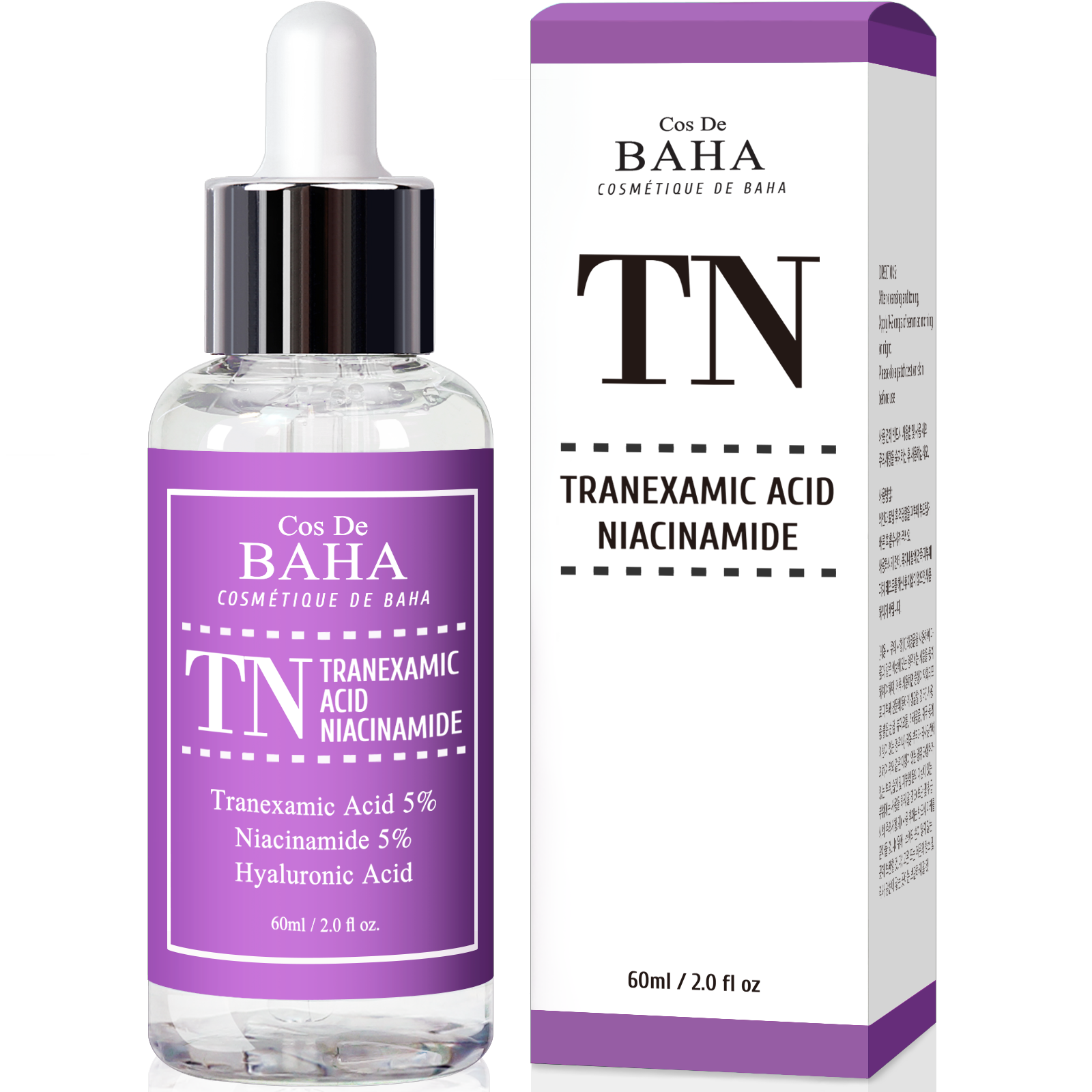 Cos De BAHA TN 60Ml Serum-Tranexamic 5% Niacinamide(Vitamin B3) 5% Serum Mặt 60ml-mặt Tàn Nhang Làm