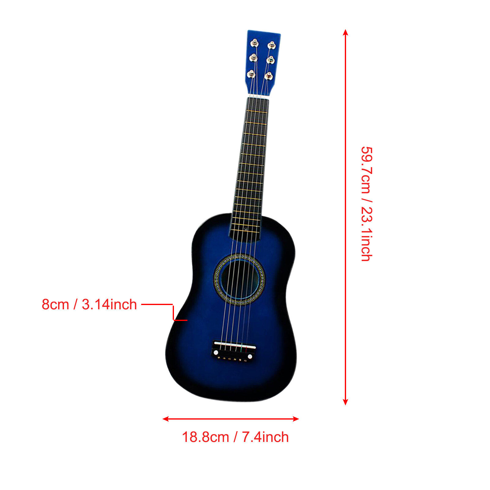 CCGenius 6 Dây Gỗ Mini 23 Inch Quà Tặng Nhạc Cụ Guitar Acoustic