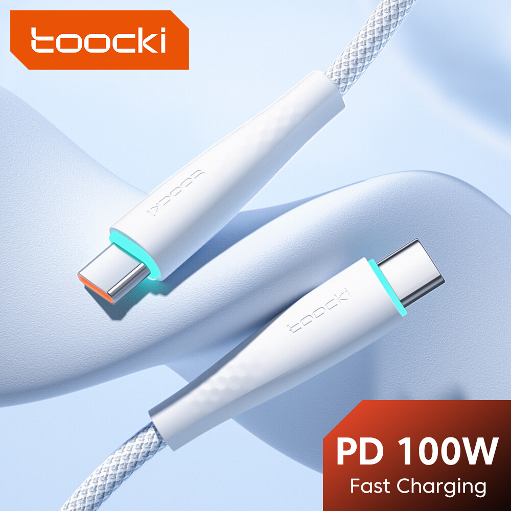 Toocki cáp pd 100w usb c sang type c cáp sạc nhanh cho macbook huawei xiaomi poco cáp dữ liệu samsung usb-c