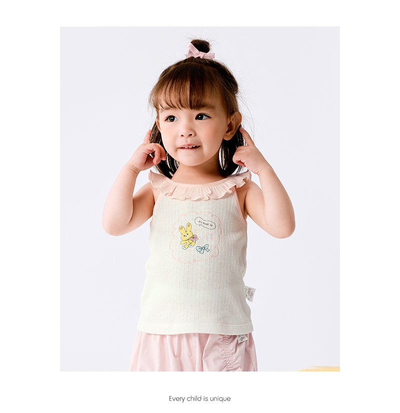 balabala Baby Vest Girl Summer Thin Outerwear Top 2025 New Sweet Delicate Fashionable Cute · v4