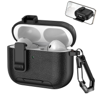 [Cover Only]LENUO for Apple AirPods Pro 3 Gen3 Case Full Coverage Lockable Protective Casing which can be used as a phone Stand