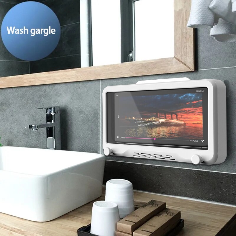 Gambar CW Washing RoomHolderPhone CaseRotation StandAnti fog Touch Screen PhoneShowerCase
