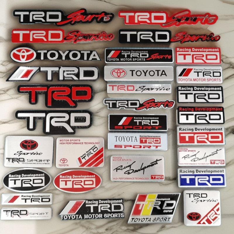 Nhãn Dán Xe LOGO TRD, Đề Can Biểu Tượng Huy Hiệu Xe Máy Bằng Nhôm Cho Toyota CROWN