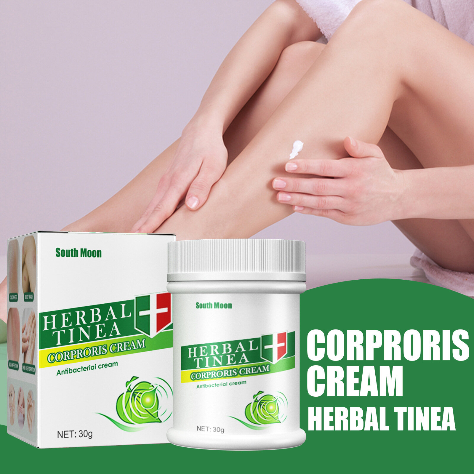 Gambar ?Hot Sale?South Moon Body Herbal Tinea Corporis Anti Itch Cream Dry Itchy Sensitive Relieves Itchy Minor Skin Irritations Blend Care Effective Herbal Tinea Cream Fungal Anti infections Ointment Infections Treatment Medicine Cream 30g