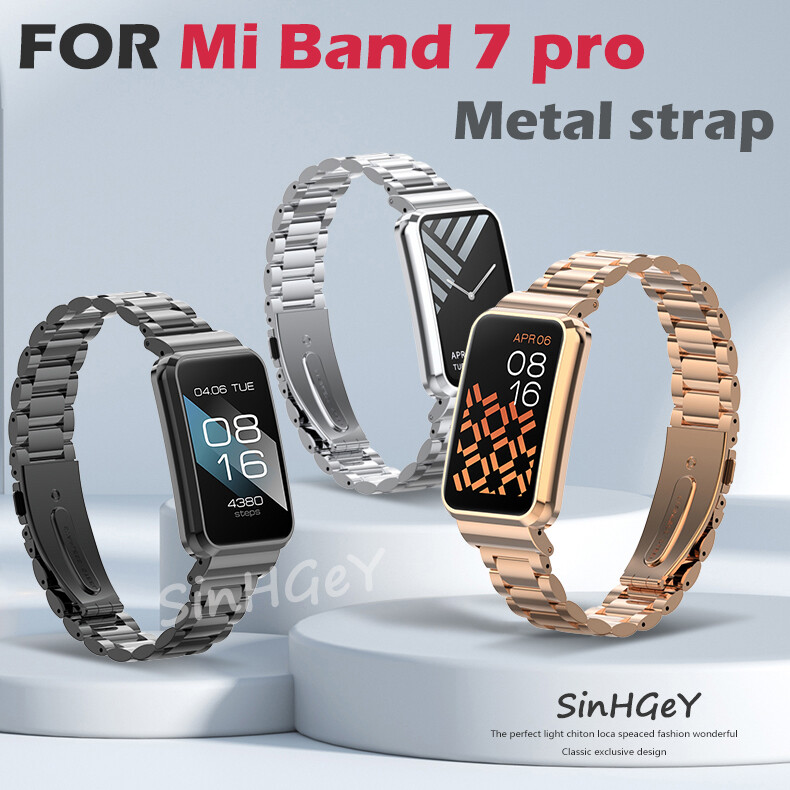 Dây đeo cho xiaomi mi band 7 pro dây đeo vòng đeo tay kim loại thép không gỉ 7 pro dây đeo cổ tay thay thế