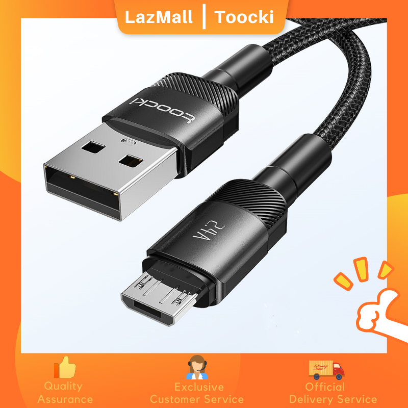 Toocki Cáp Micro USB 2.4A Dây Dữ Liệu Sạc Nhanh Cáp Sạc Micro USB Cho Samsung Xiaomi LG Vivo Oppo Cáp Dữ Liệu Sạc Nhanh Android Cáp Sạc Nhanh Cáp Dữ Liệu USB