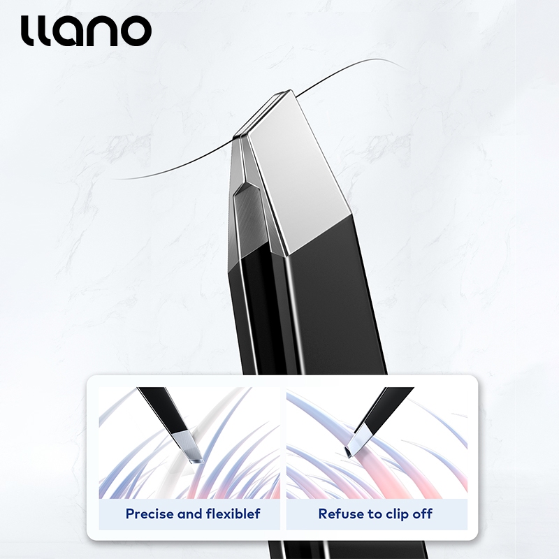 Llano tweezers eyebrow trimmer tweezers for hair removal Stainless Steel Slanted Eye Brow Clips Removal Makeup Tool