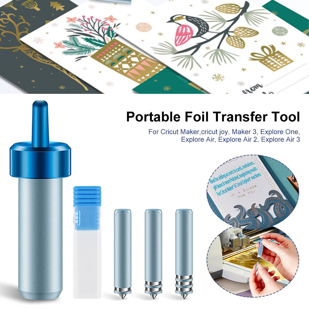 Egbộ công cụ chuyển đổi lá mỏng cầm tay với 3 lưỡi dao cho máy làm cricut/maker 3/explore one/explore air/explore air 2/explore air 3
