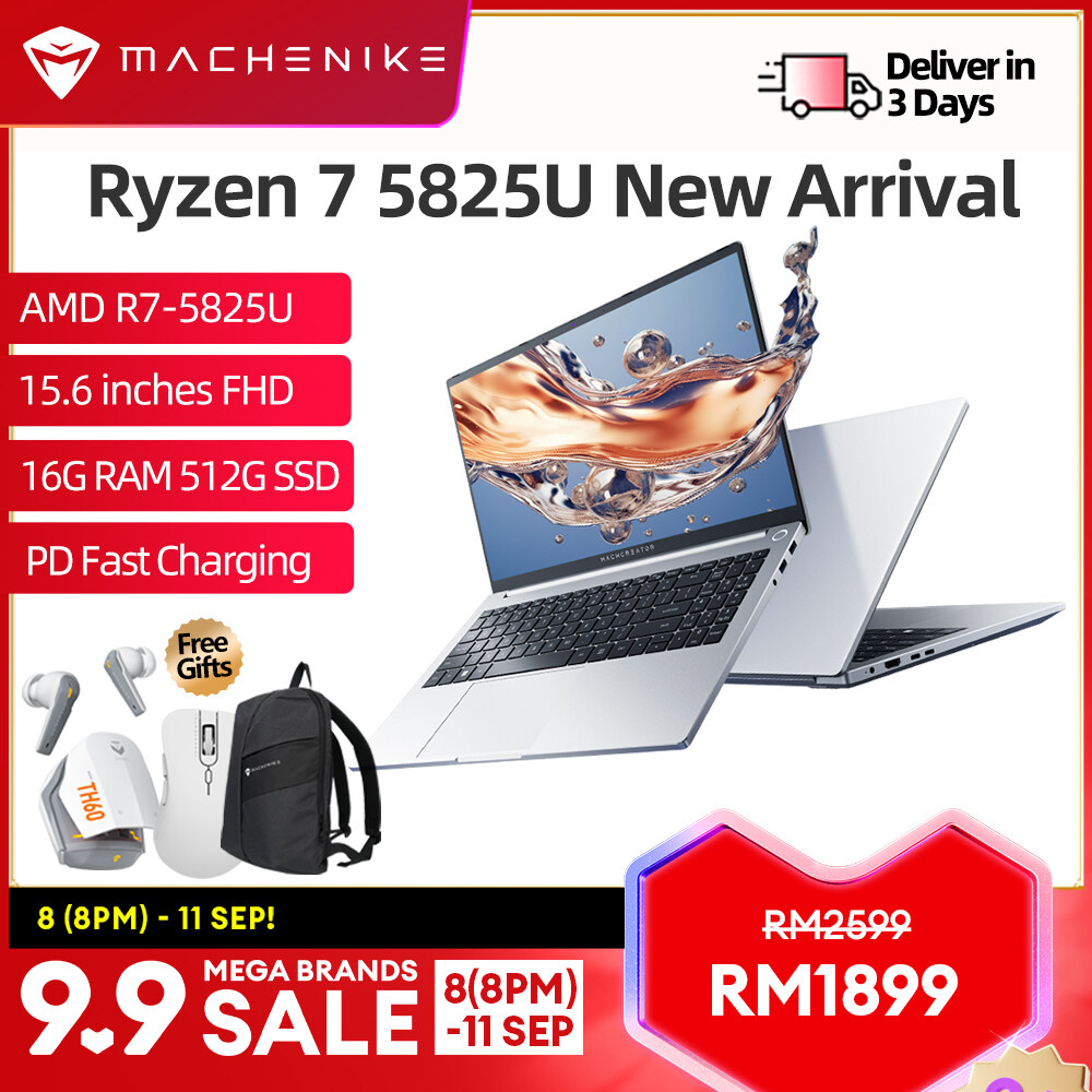 [Delivery in 72 Hours]MACHENIKE Machcreator 15N AMD Ryzen 7 5825U laptop 16G RAM 512G SSD 15.6 inch FHD screen 2025 new laptop for student