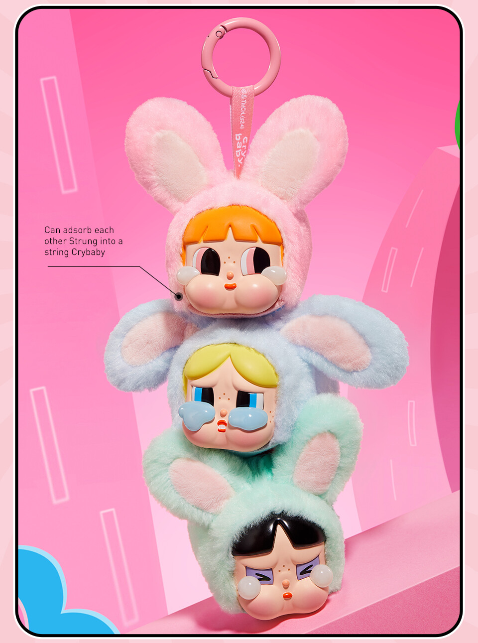 POP MART CRYBABY × Powerpuff Girls Series Action Figures