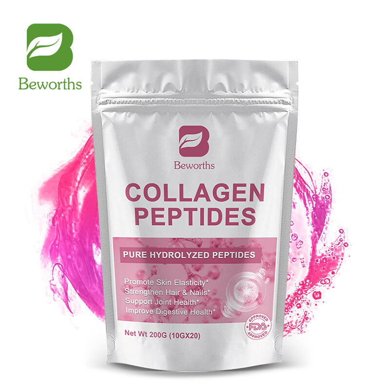 BEWORTHS Bột Collagen Peptide có nguồn gốc tự nhiên Bột Collagen thủy phân có nguồn gốc tự nhiên giúp tăng độ đàn hồi cho da Tóc Móng tay & Sức khỏe khớp Cải thiện sức khỏe tiêu hóa cho phụ nữ và nam giới