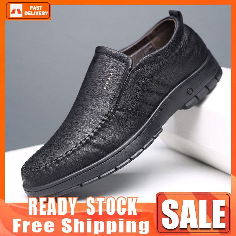 2025 cheap fashion new [spot] [free shipping] [COD] [discount] casual gentleman men's leather shoes business slip-on shoes one foot men's shoes 38-44 black-brown
