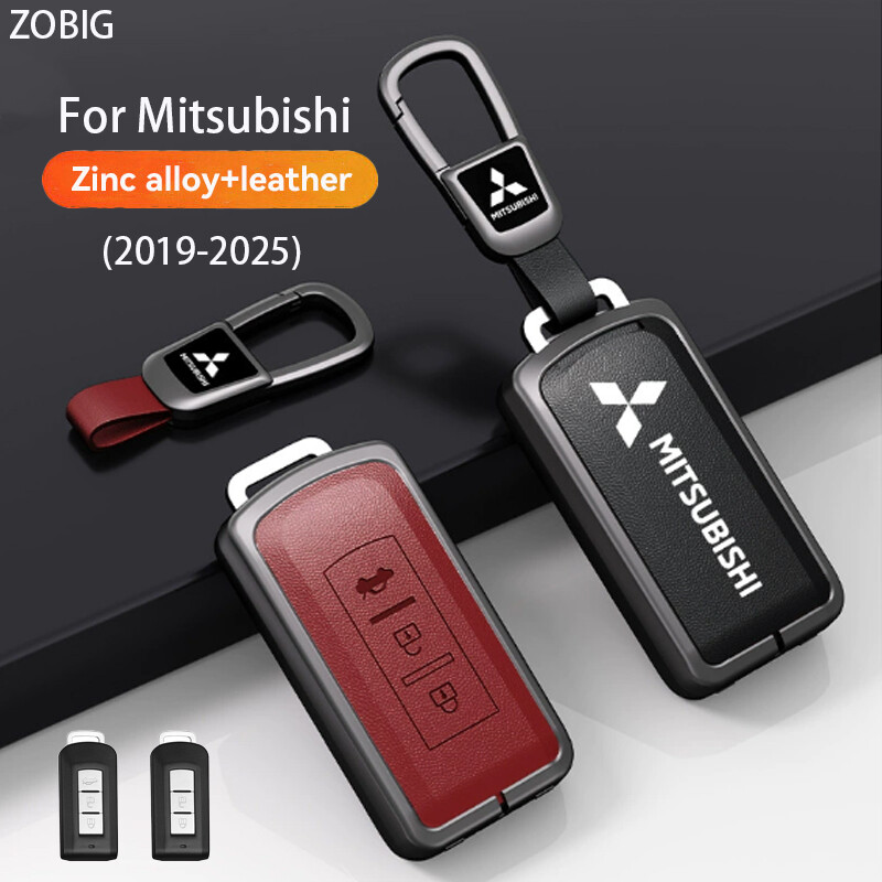 ZOBIG 2025 leather Key Fob Cover for Mitsubishi Car Key Case Shell with Keychain Fit For Mitsubishi Xpander Triton Pajero Sport Mirage Strada Outlander Montero Cross ASX ราคา 444 บาท*ส่งฟรี