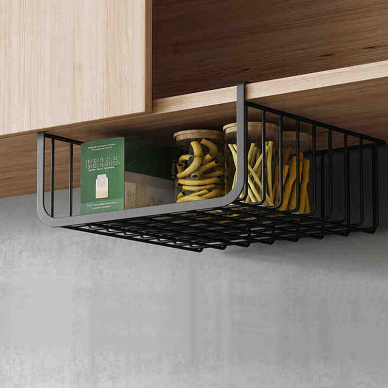 Kệ Dưới Văn Phòng Học Tập Giỏ Ngăn Kéo Đựng Đồ Để Bàn Tủ Đựng Đồ Lưới Thép, Giá Đựng Dây Kim Loại Treo Kệ Xếp Đồ