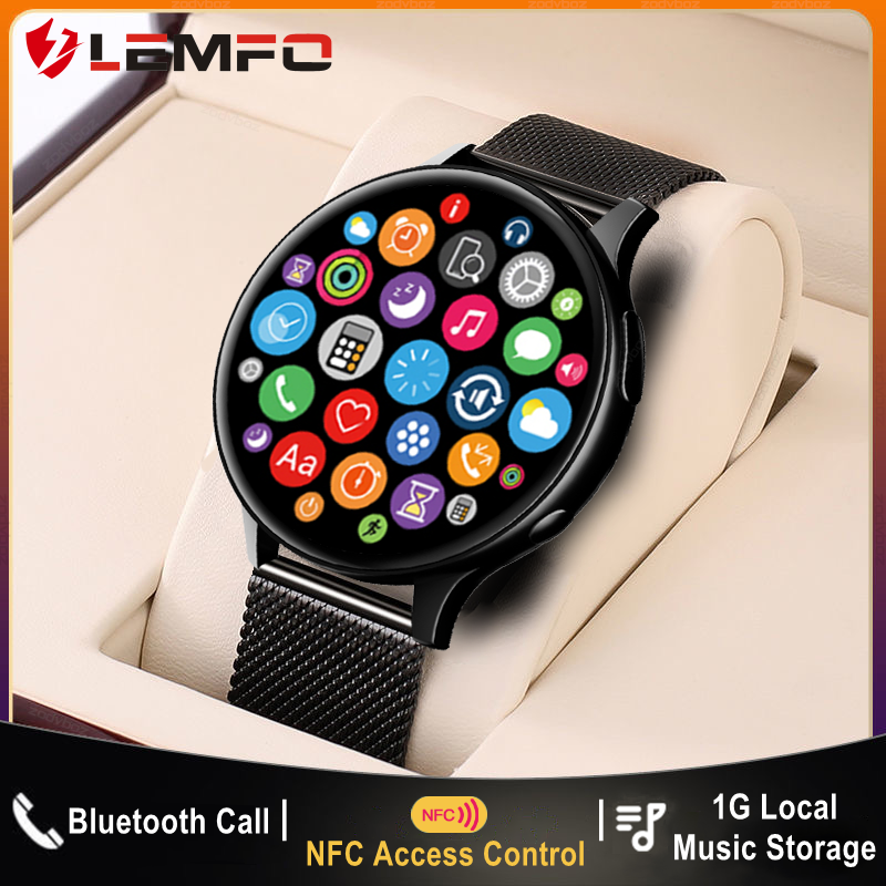 Đồng hồ thông minh LEMFO WS2 bộ nhớ nhạc 1G có thể kết nối tai nghe TWS NFC cuộc gọi Bluetooth Nhịp tim trong máu Oxy đồng hồ thông minh thể thao không thấm nước cho nam nữ Android iOS