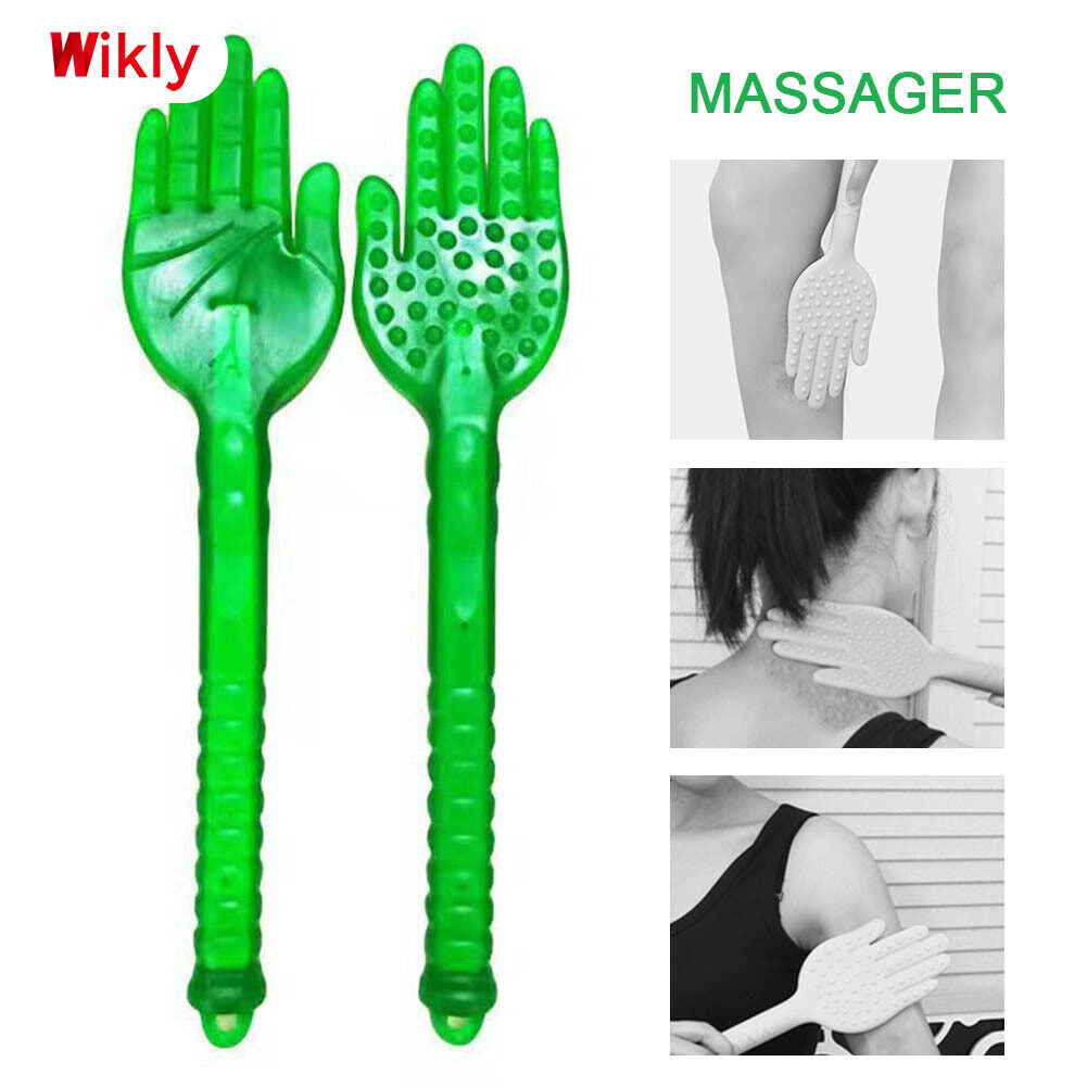 Gambar Wikly Body Massager Silicone Back Scratcher Palm Sticks Relax Massage Tool for Neck Arm Waist Leg Relax Massage Tool Body Massager Back Scratcher Sticks Silicone Long Handle Palm Neck Arm Waist Leg 1 Pc