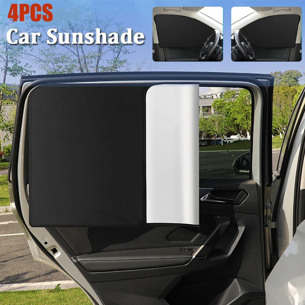 4pcs Magnetic Sun Visor Car Sun Shade UV Protection Car Curtain Sunshade