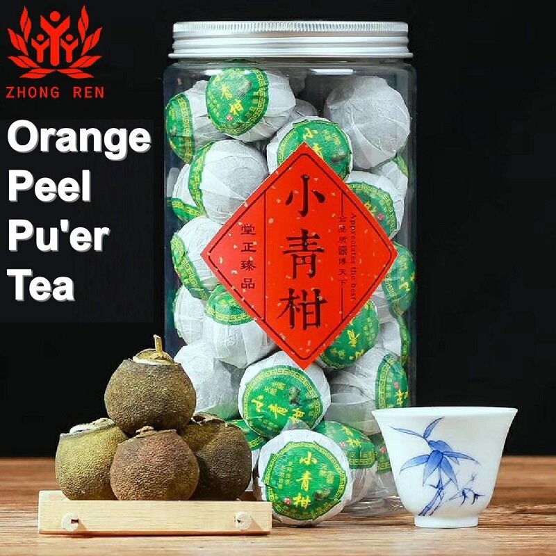 Gambar ?? ??? ?? ?? ?? ??? 250g Tea Small green Citrus Orange Peel Pu er Tea Natural Organic Nourishing Stomach, Clearing Liver, Dispelling Fire 250g Teh Pu er Trà puer
