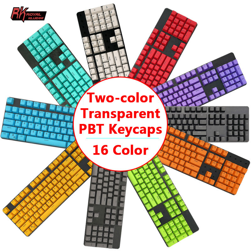 Nắp phím mờ pbt thông dụng 104 phím nắp phím bàn phím cơ oem ép phun hai màu cho bàn phím phím 61/87/104