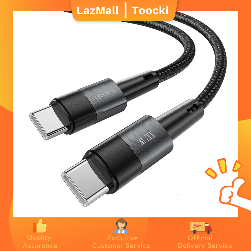 Toocki Cáp Type C Sang Type C Dây Sạc Nhanh PD 100W 60W Cáp USB C Cho Samsung Xiaomi POCO F3 Realme Macbook iPad