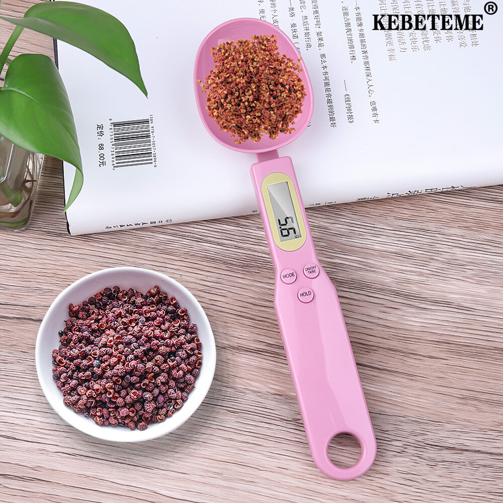 Kebememe 500g/0.1g hiển thị kỹ thuật số muỗng nhà bếp quy mô Đo Cân muỗng điện tử mini cho nhà bếp quy mô