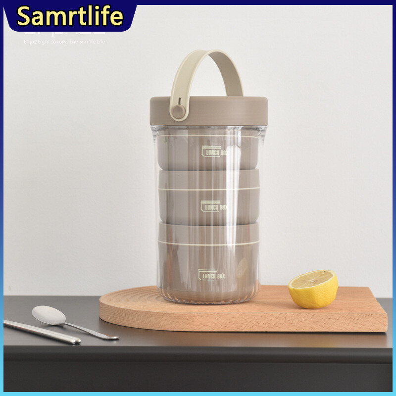 Gambar SMARTLIFE SMALL 304 Stainless Steel Multi Layer Insulation And Leak Proof Lunch Box Portable Large Capacity Office Worker Student Portable Lunch