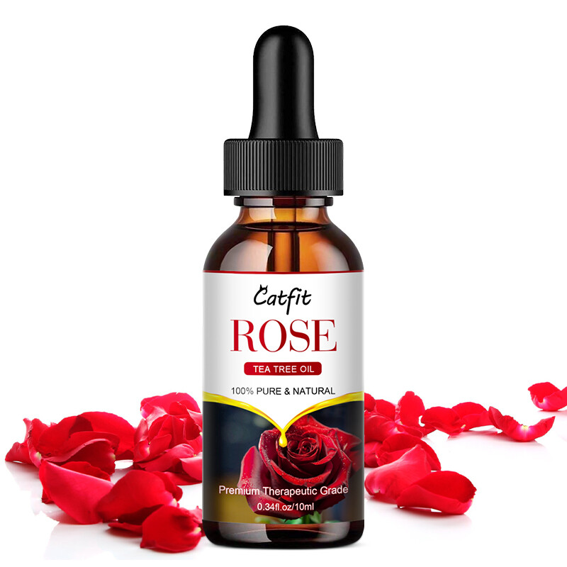 Gambar Catfit Natural Rose Essential Oil Relaxes SPA Oil Moisturizing Firming Skin Oil for Massage Improve Sleeping YOGA Massage Oil Skin Care