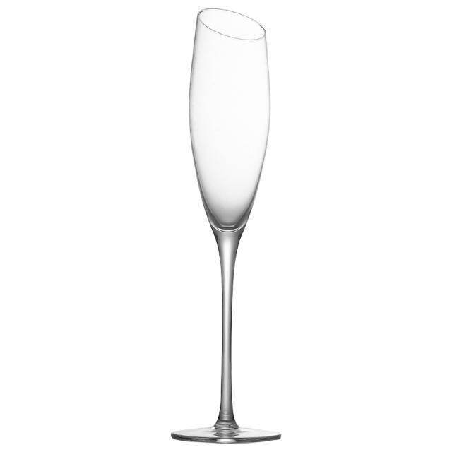 Gambar high quality Household crystal wedding champagne cup bevel goblet creative type straight sweet sparkling wine glass wedding commercial pair