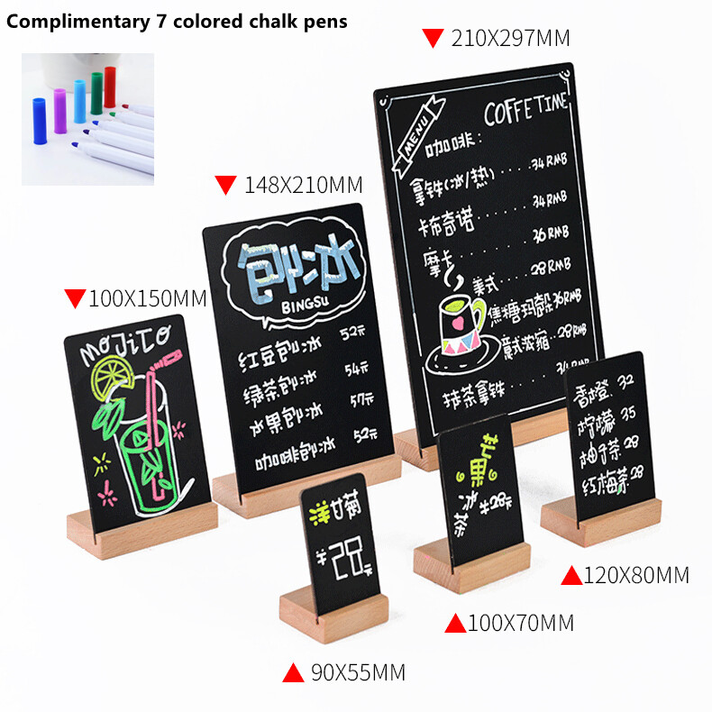 Bảng hiển thị bảng đen, bảng giá bảng đen nhỏ viết tay tự làm bảng hiệu thực đơn nhà hàng bảng đen bảng giá thực phẩm bảng đen có chân đế bằng gỗ bảng đen thông báo thực đơn