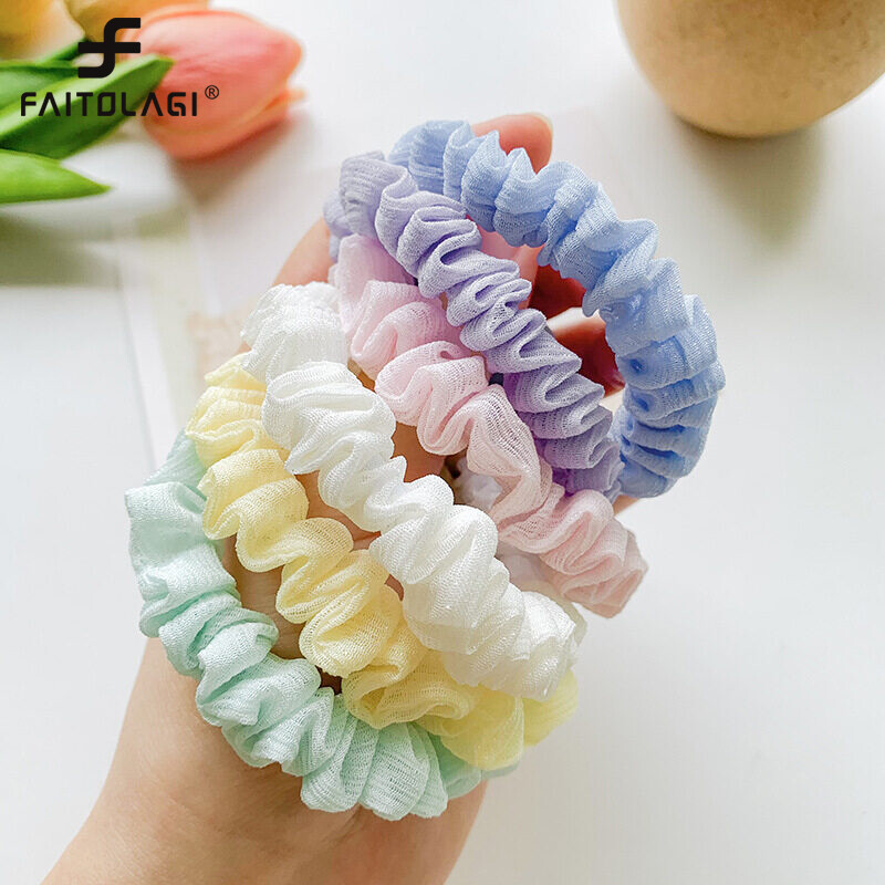 Vải Voan Hàn Quốc Dây Buộc Tóc Màu Kẹo Ngọt INS Dây Buộc Tóc Buộc Tóc Băng Cao Su