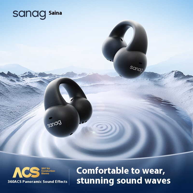 Sanag Z36S Pro Bluetooth Earbuds - Bone Conduction Earphones Concept with Wireless Clip Ear and Open Ear Hook Style for Sports Talk&Noise Cancellation Long Battery Life ราคา 1,290 บาท*ส่งฟรี