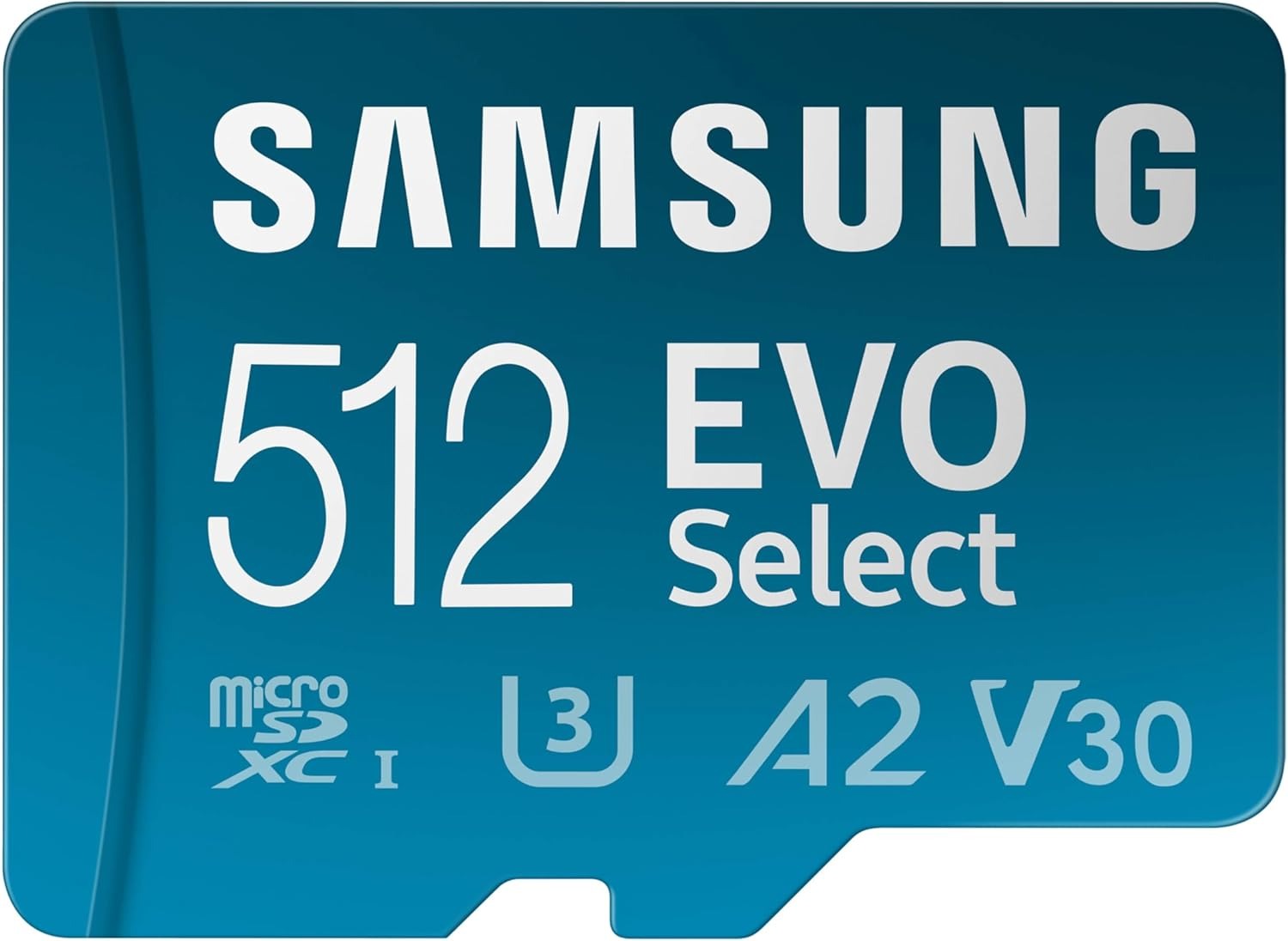 Samsung EVO Select 512GB microSDXC Card with adapter, UHS-I, speeds up to 160MB/s. Supports 4K UHD, C10, U3, V30, A2. Ideal for smartphones, Nintendo Switch, tablets and mobile devices. ราคา 171 บาท*ส่งฟรี