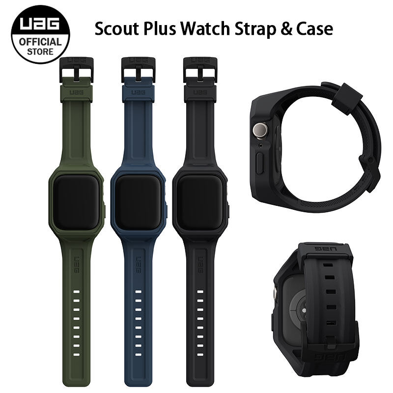 UAG Compatible with Apple Watch Band Case 49mm/45mm/44mm for iWatch Series Ultra/9/8/7/6/SE/5/4 Scout Plus Soft Touch Adjustable Replacement Strap ราคา 398 บาท*ส่งฟรี