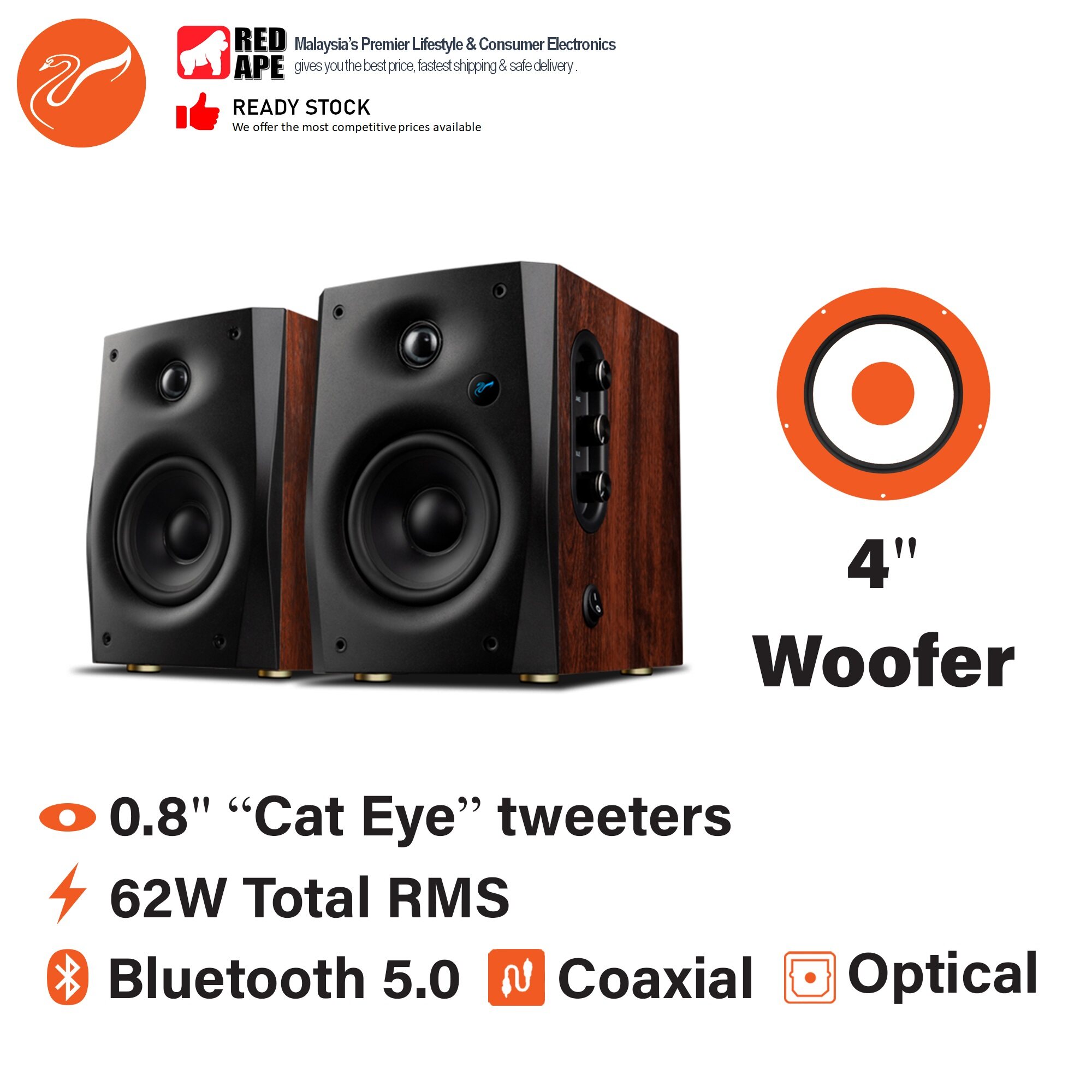 限定価格セール！ HiViSwans M300 Powered Bookshelf Speakers with Bluetooth