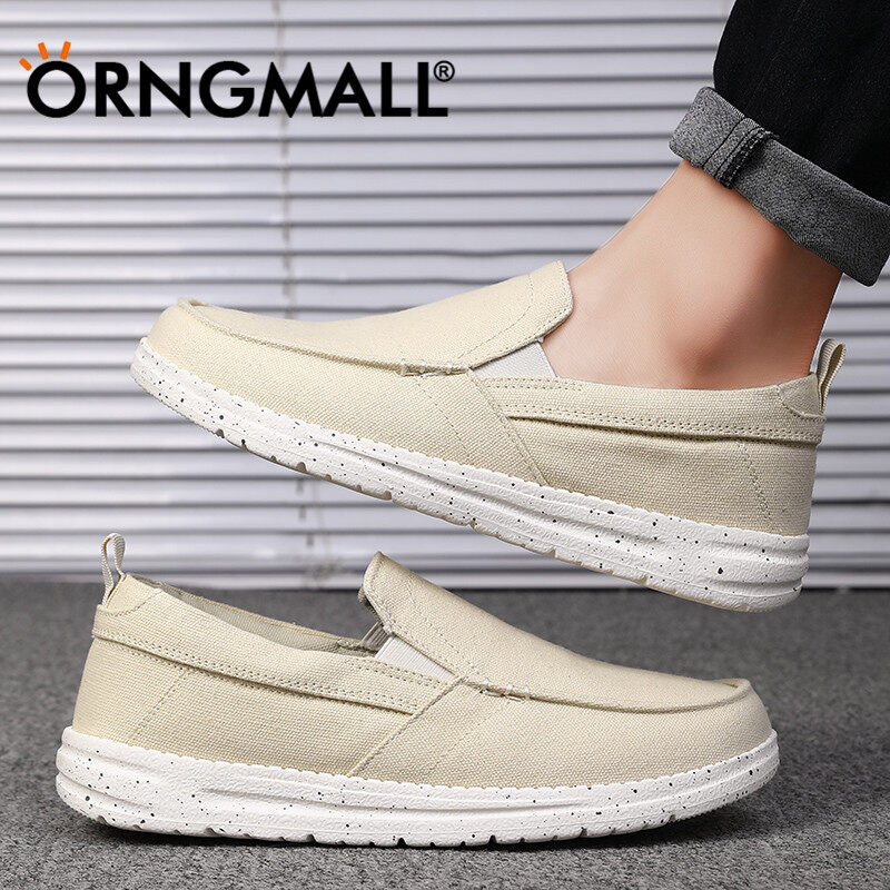 ORNGMALL Loafers for Men Summer Men Canvas Shoes Breathable Trend Men Fashion Sneakers Lazy Shoes Beans Shoes Fashion Casual Flats Boat Shoes Plus Size 39-48 ราคา 615 บาท*ส่งฟรี