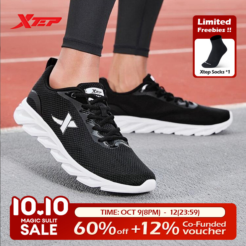 Xtep nam Giày chạy bộ rebound chống trượt nam thoải mái Giày chạy bộ 876219110006