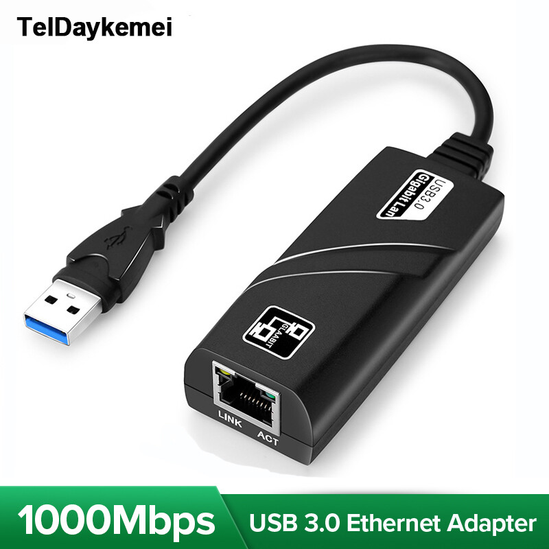 10/100/1000mbps USB có dây 3.0 typeC USB để RJ45 LAN Bộ chuyển đổi Ethernet RTL8153 card mạng cho PC MacBook Windows máy tính xách tay