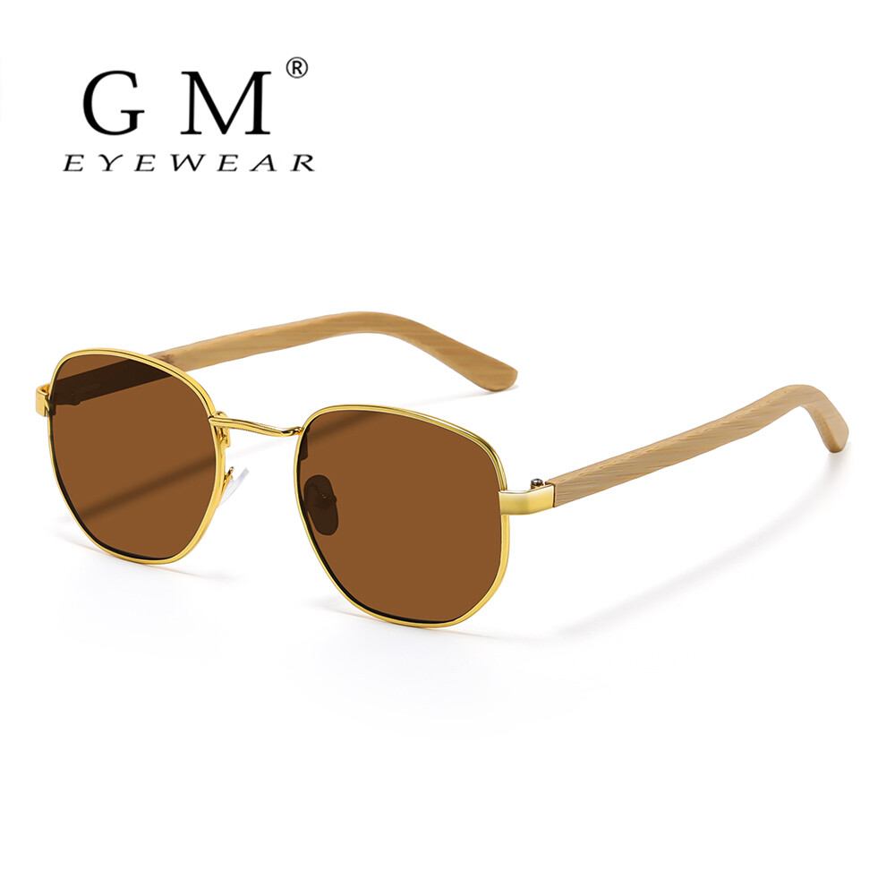 Gm-men and Women's classic bamboo fence, Metal frame, Luxury glasses, for driving, sun protection, UV400 2232 ราคา 251 บาท*ส่งฟรี