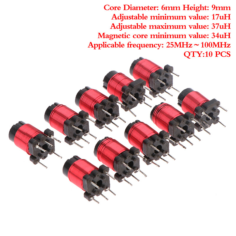 10pcs 50t 13uh-34uh có thể điều chỉnh tần số cao lõi Ferrite cuộn cảm có thể điều chỉnh tần số cao lõi Ferrite cuộn dây