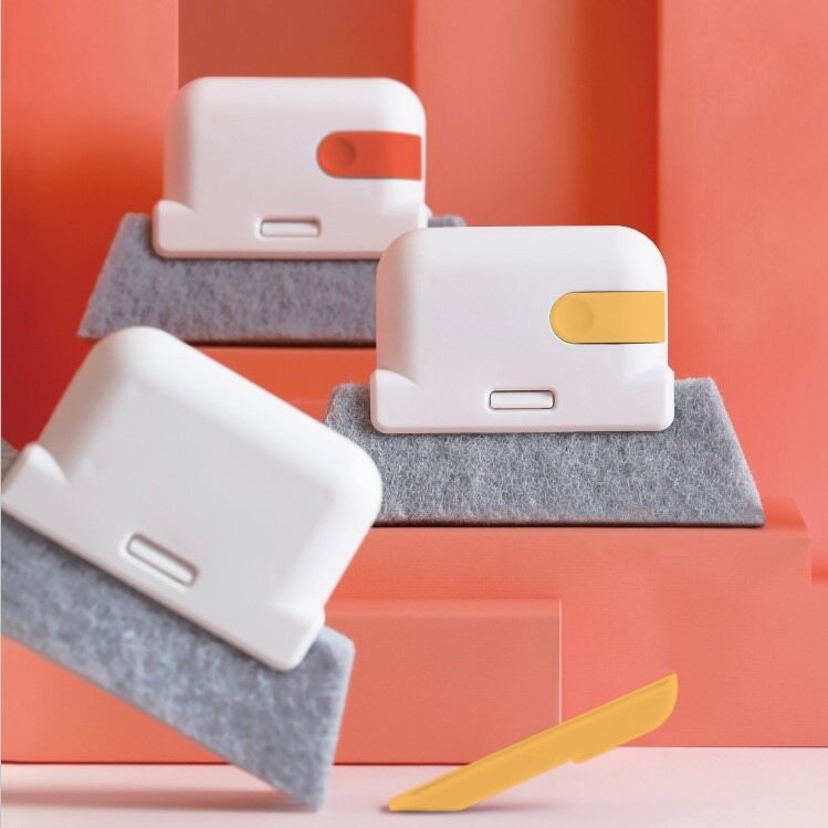 1pc Groove Cleaning Brush Window Groove Cleaning Tool Sliding Door Track Cleaner Removable Household Multifunctional Cleaning Tool 2 in 1 Groove Cleaning Brush Window Frame Groove Cleaning Tool Sliding Door Track Cleaning Tools Hand-held Crevice Cleaner ราคา 25 บาท*ส่งฟรี