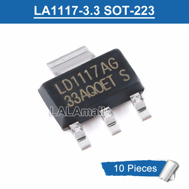 10 cái LD1117AG-33 sot-223 LD1117-3.3 SMD 3.3V/1A thấp dropout tuyến tính điều chỉnh ban đầu