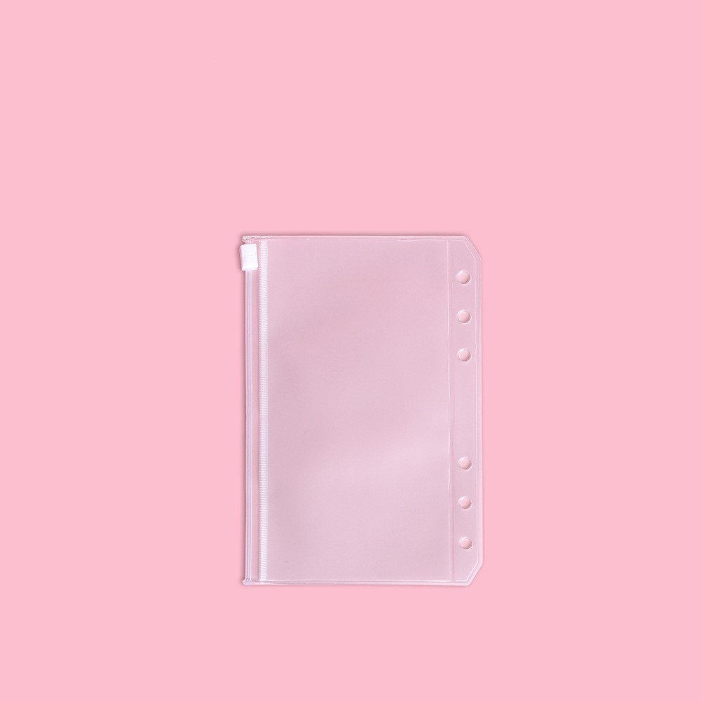 5/1Pcs A5/A6/A7 Clear PVC Waterproof Loose-leaf Bag Binder Zipper File Folder Pocket Refill Envelope 6 Hole Notebook Planner Accessories