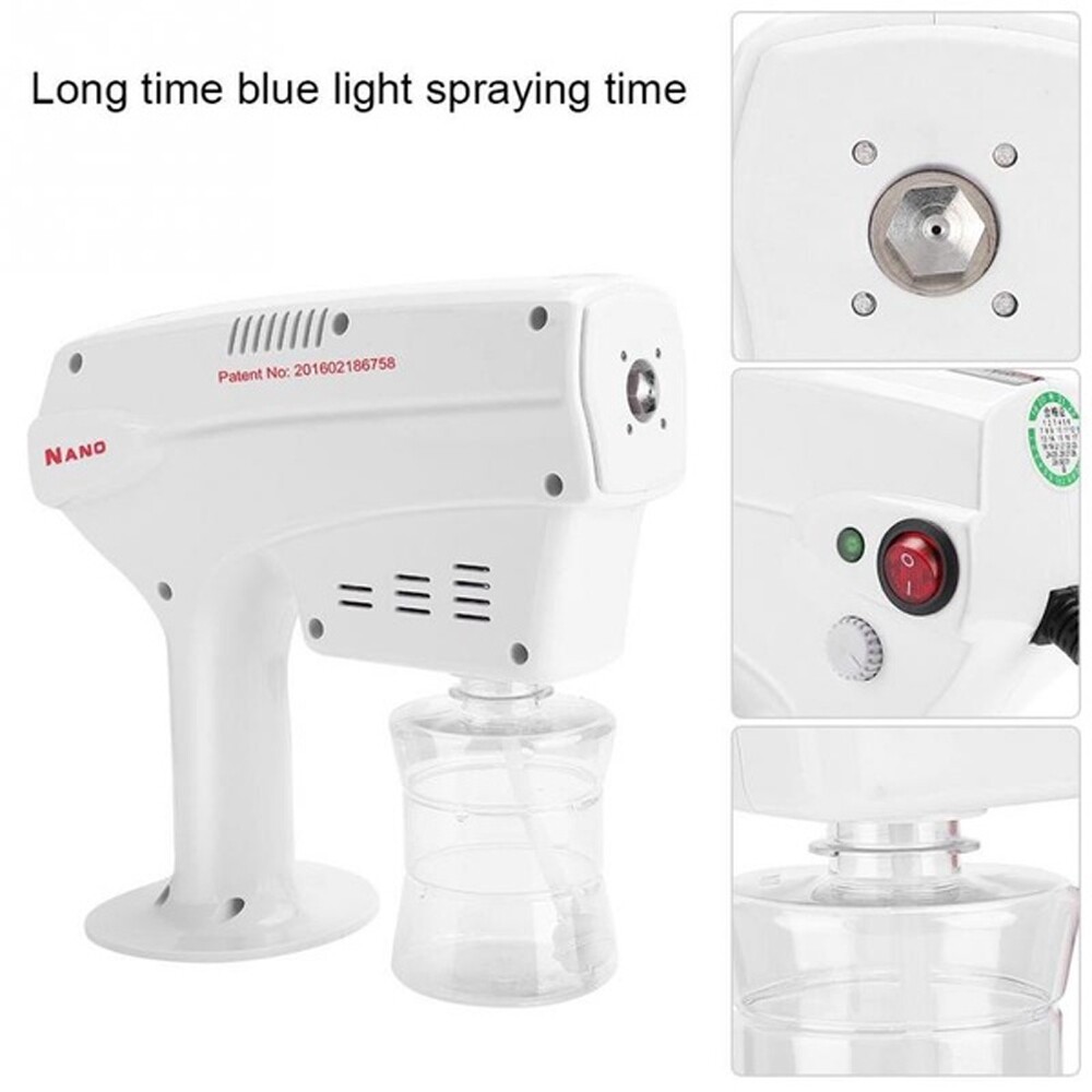 Nano Steam Mist Disinfectant Spray Gun with Blue Light (Kill Virus