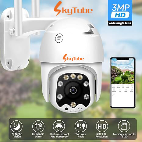 Skytube D17 Camera an ninh wifi trong nhà, camera họa tiết cún cưng cắm 4MP có ứng dụng điện thoại, camera gia đình cho bé 2.4G/5G băng tần kép, ai cảm biến chuyển động, theo dõi tự động, nói chuyện 2 chiều